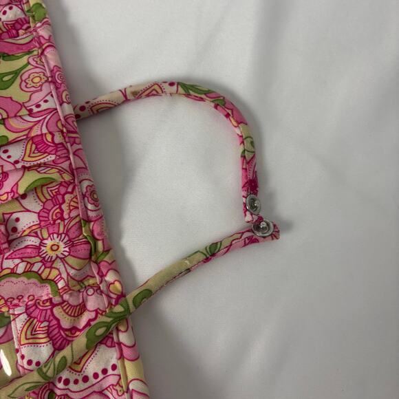Vera Bradley Pink Petals Quilted Fabric Crossbody Wallet Purse with ID Window - Picture 11 of 13